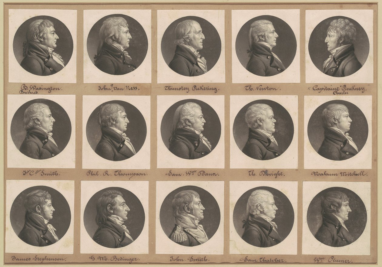 Colección de Retratos de Saint-Mémin, Grupo 33 de Charles B. J. Févret de Saint Mémin