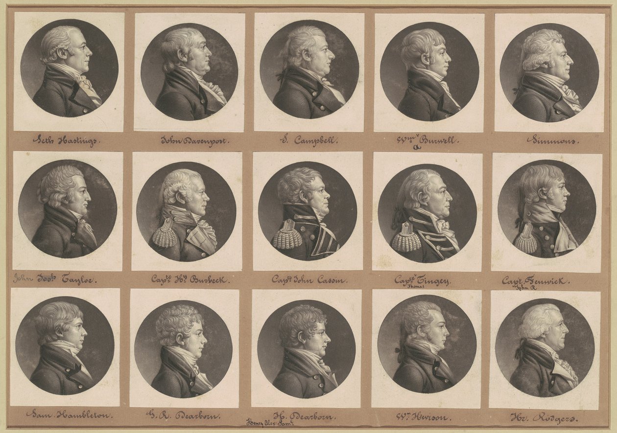 Colección de retratos de Saint-Mémin, Grupo 34 de Charles B. J. Févret de Saint Mémin