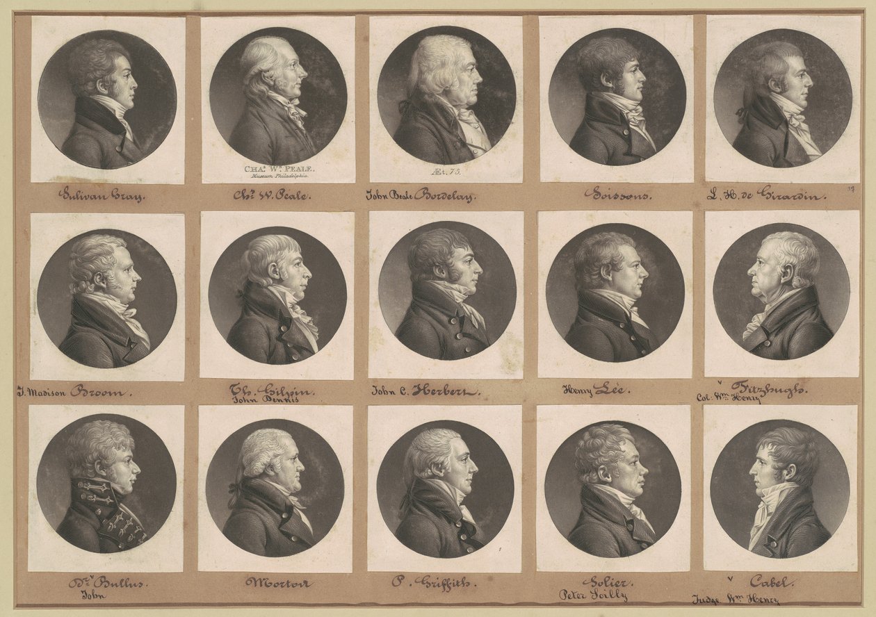 Colección de retratos de Saint-Mémin, Grupo 37 de Charles B. J. Févret de Saint Mémin