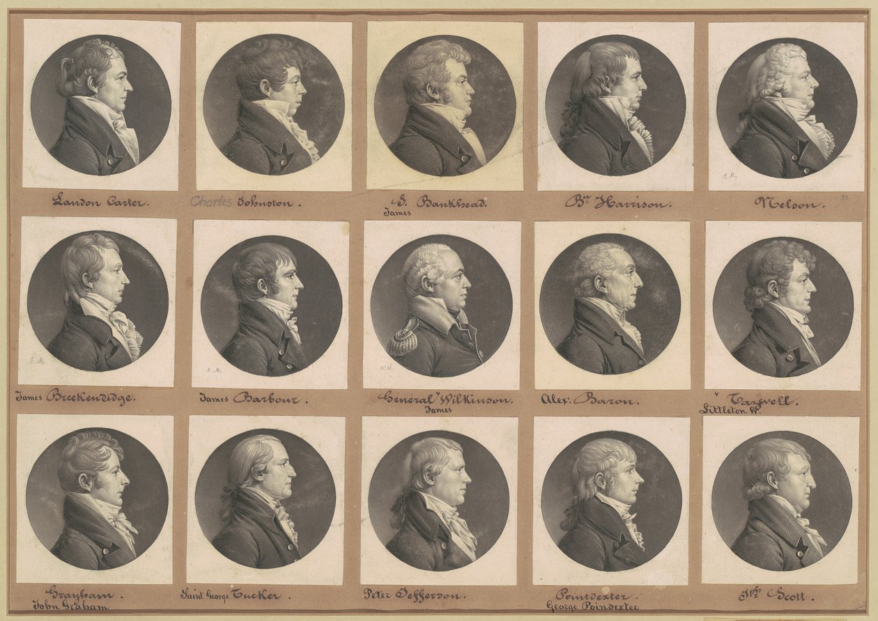 Colección de Retratos de Saint-Mémin, Grupo 39 de Charles B. J. Févret de Saint Mémin