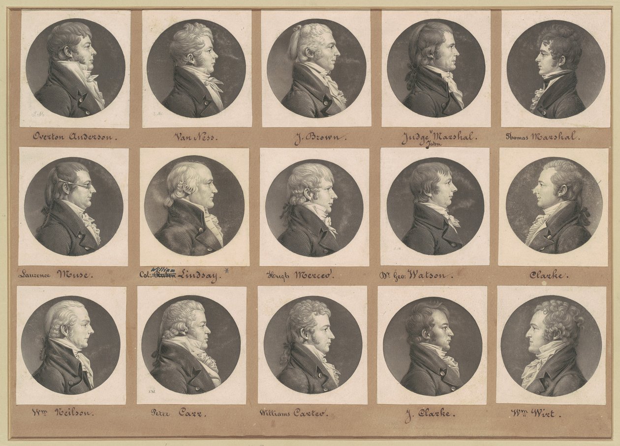 Colección de retratos de Saint-Mémin, Grupo 40 de Charles B. J. Févret de Saint Mémin