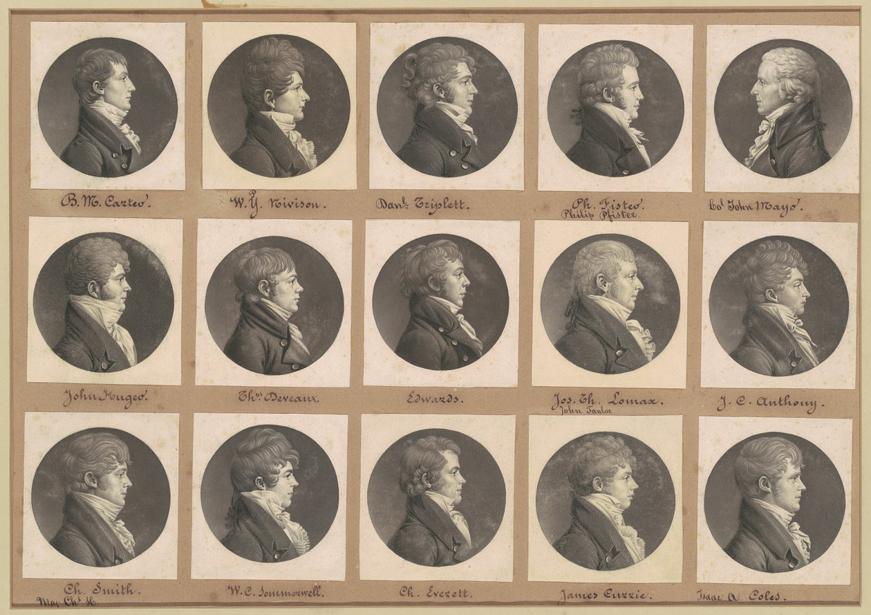 Colección de retratos de Saint-Mémin, Grupo 41 de Charles B. J. Févret de Saint Mémin