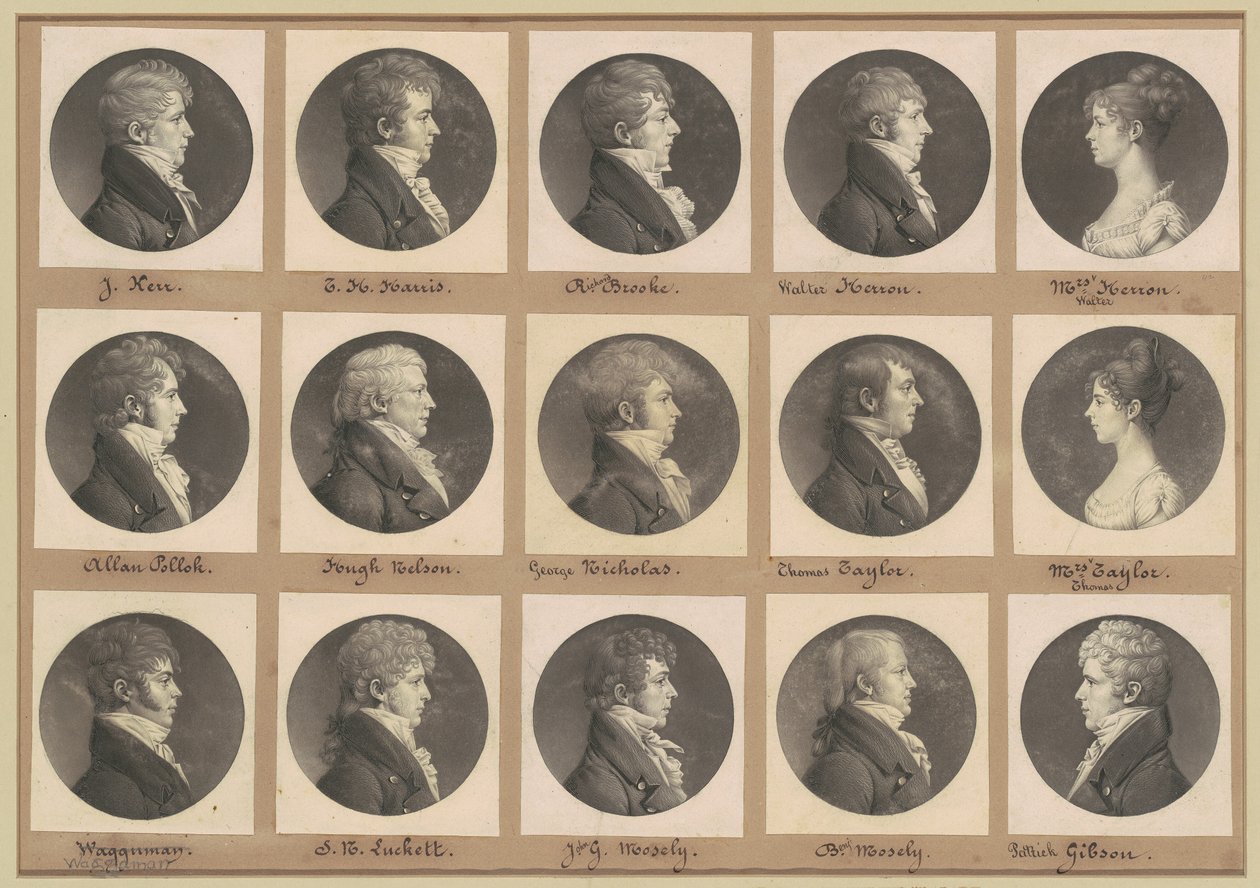 Colección de retratos de Saint-Mémin, Grupo 42 de Charles B. J. Févret de Saint Mémin