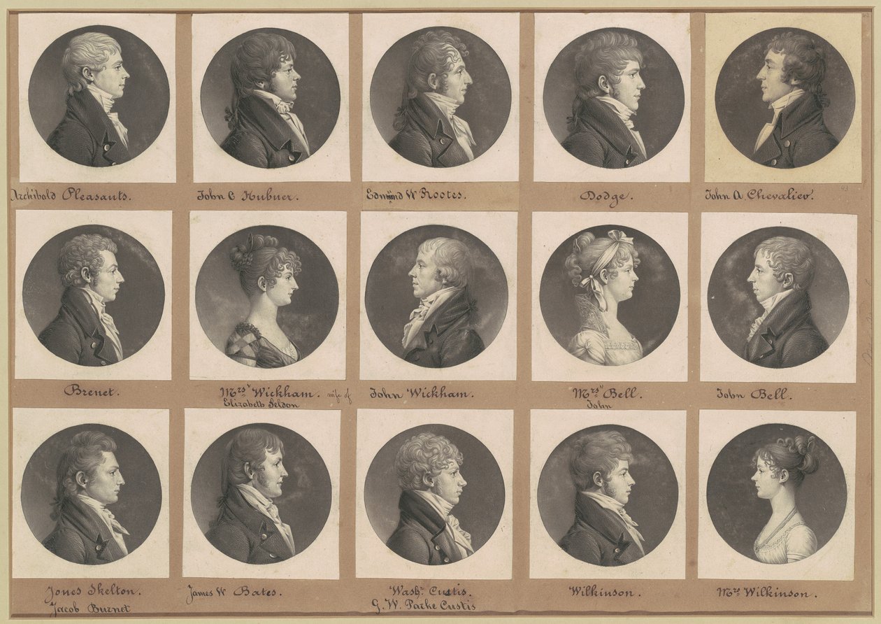 Colección de retratos de Saint-Mémin, Grupo 43 de Charles B. J. Févret de Saint Mémin