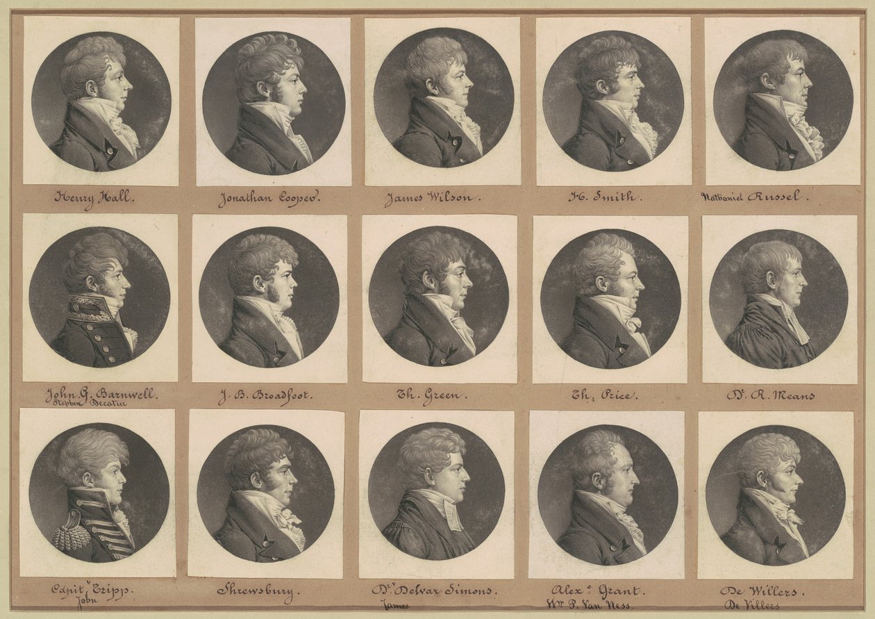 Colección de retratos de Saint-Mémin, Grupo 46 de Charles B. J. Févret de Saint Mémin