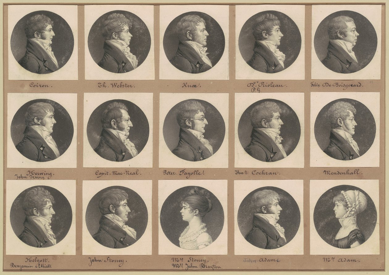 Colección de retratos de Saint-Mémin, Grupo 47 de Charles B. J. Févret de Saint Mémin