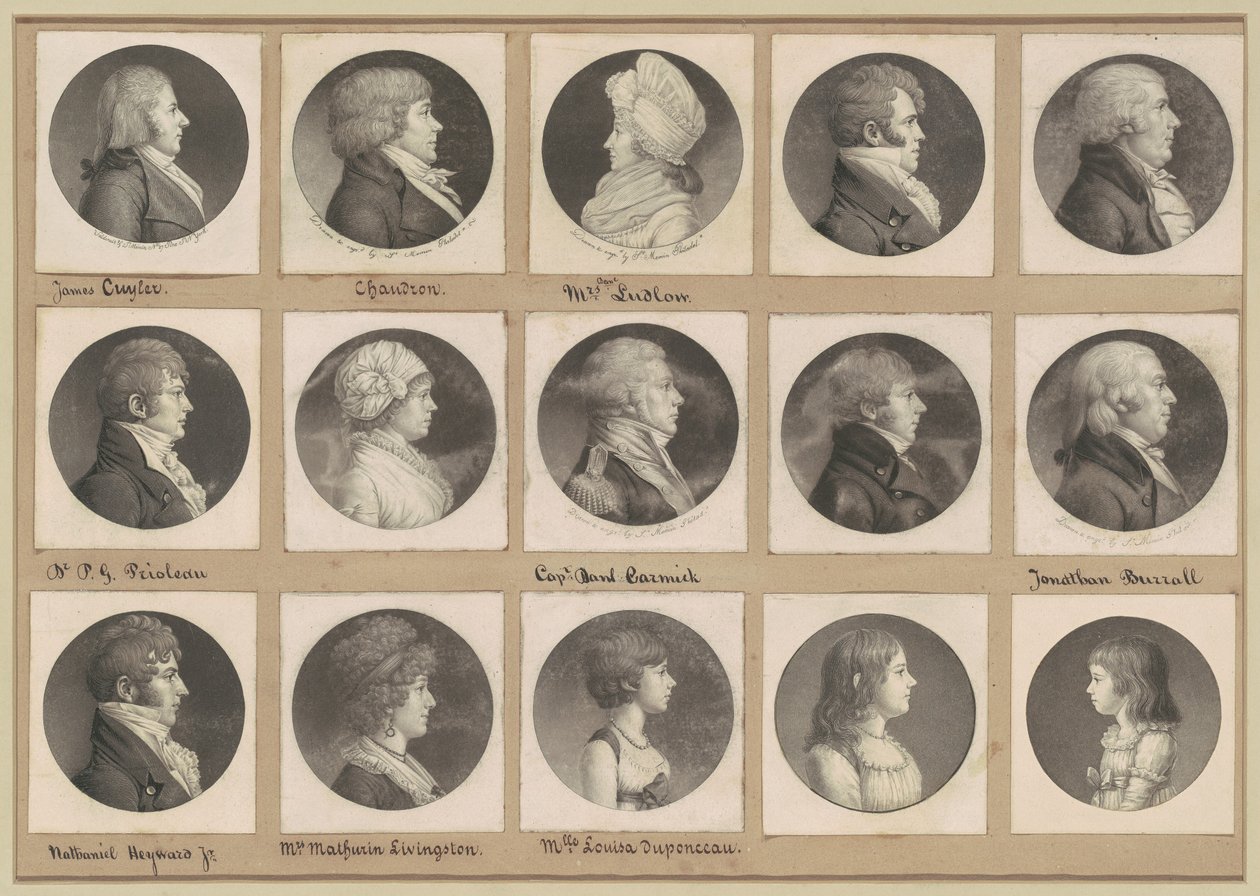 Colección de retratos de Saint-Mémin, Grupo 52 de Charles B. J. Févret de Saint Mémin