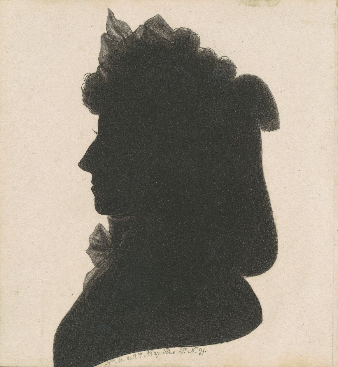 Silueta femenina no identificada de Charles B. J. Févret de Saint Mémin