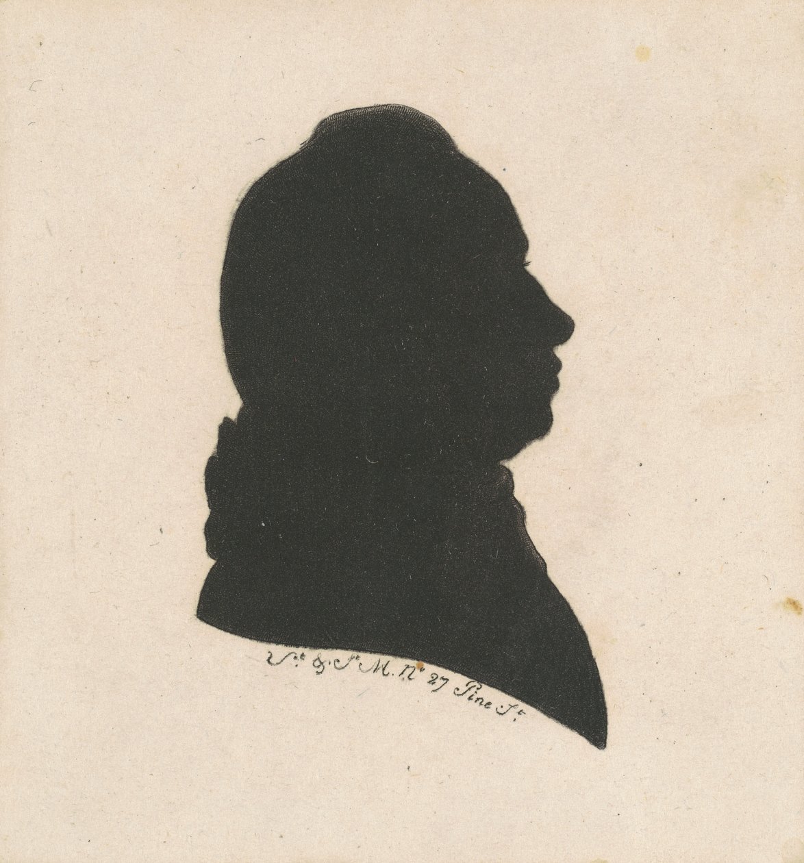 Silueta de hombre no identificado de Charles B. J. Févret de Saint Mémin