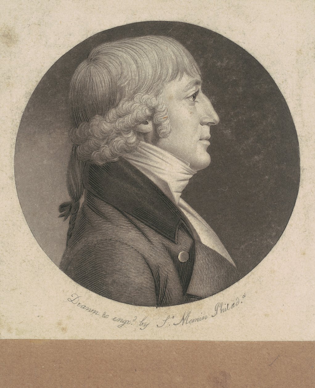 Hombre no identificado de Charles B. J. Févret de Saint Mémin