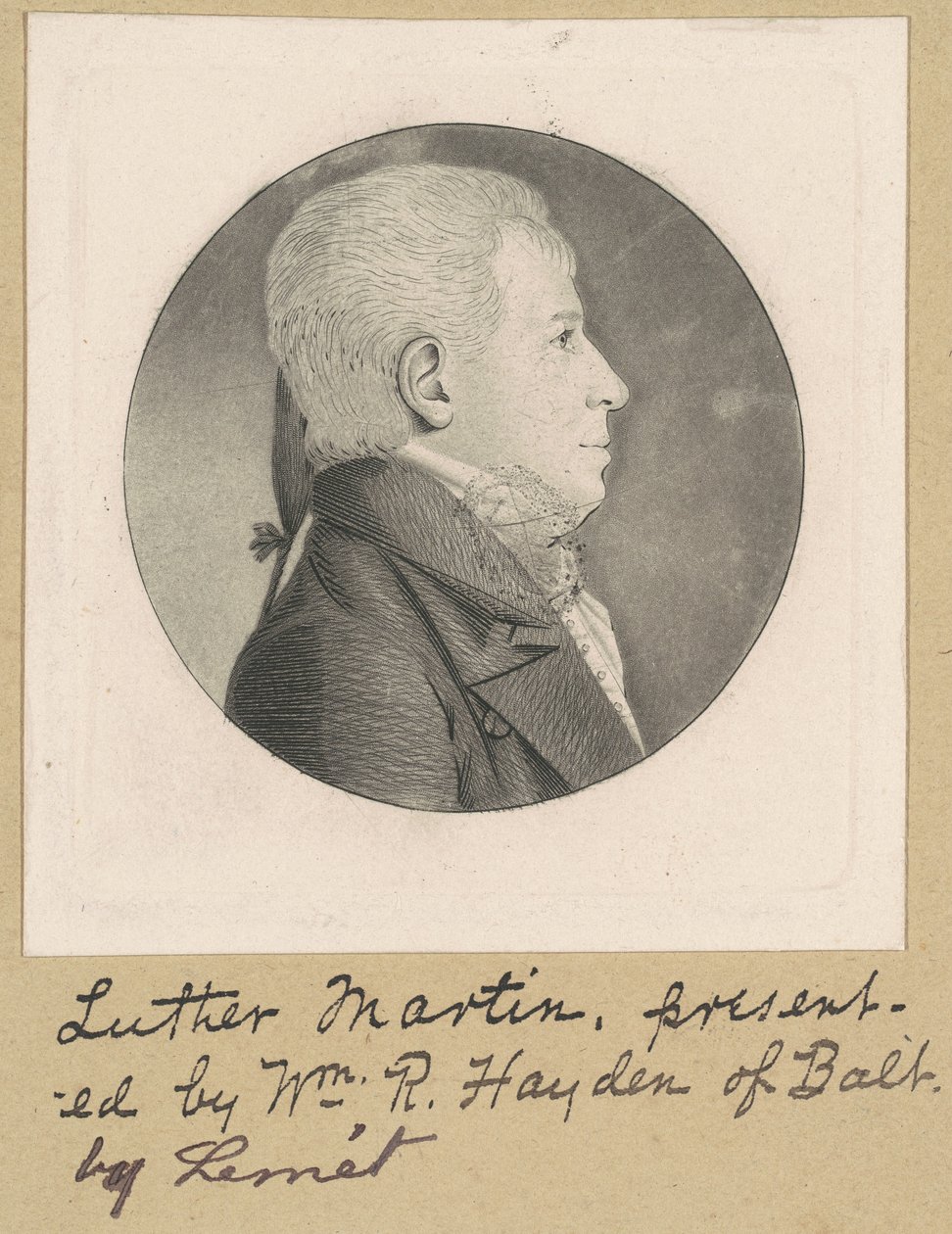 Hombre no identificado de Charles B. J. Févret de Saint Mémin