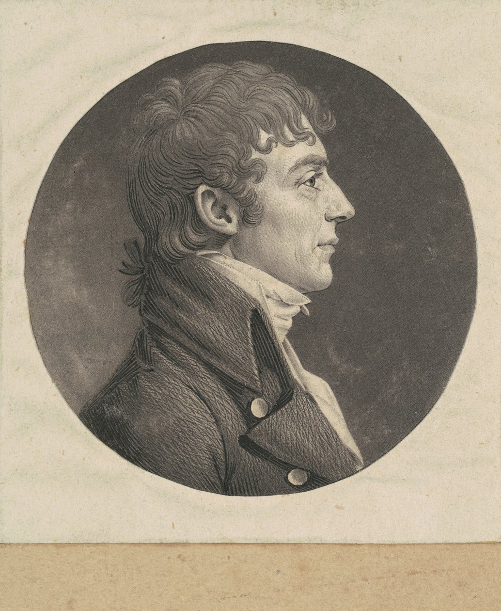 Hombre no identificado de Charles B. J. Févret de Saint Mémin