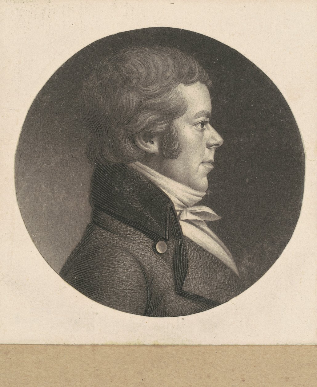 Hombre no identificado de Charles B. J. Févret de Saint Mémin
