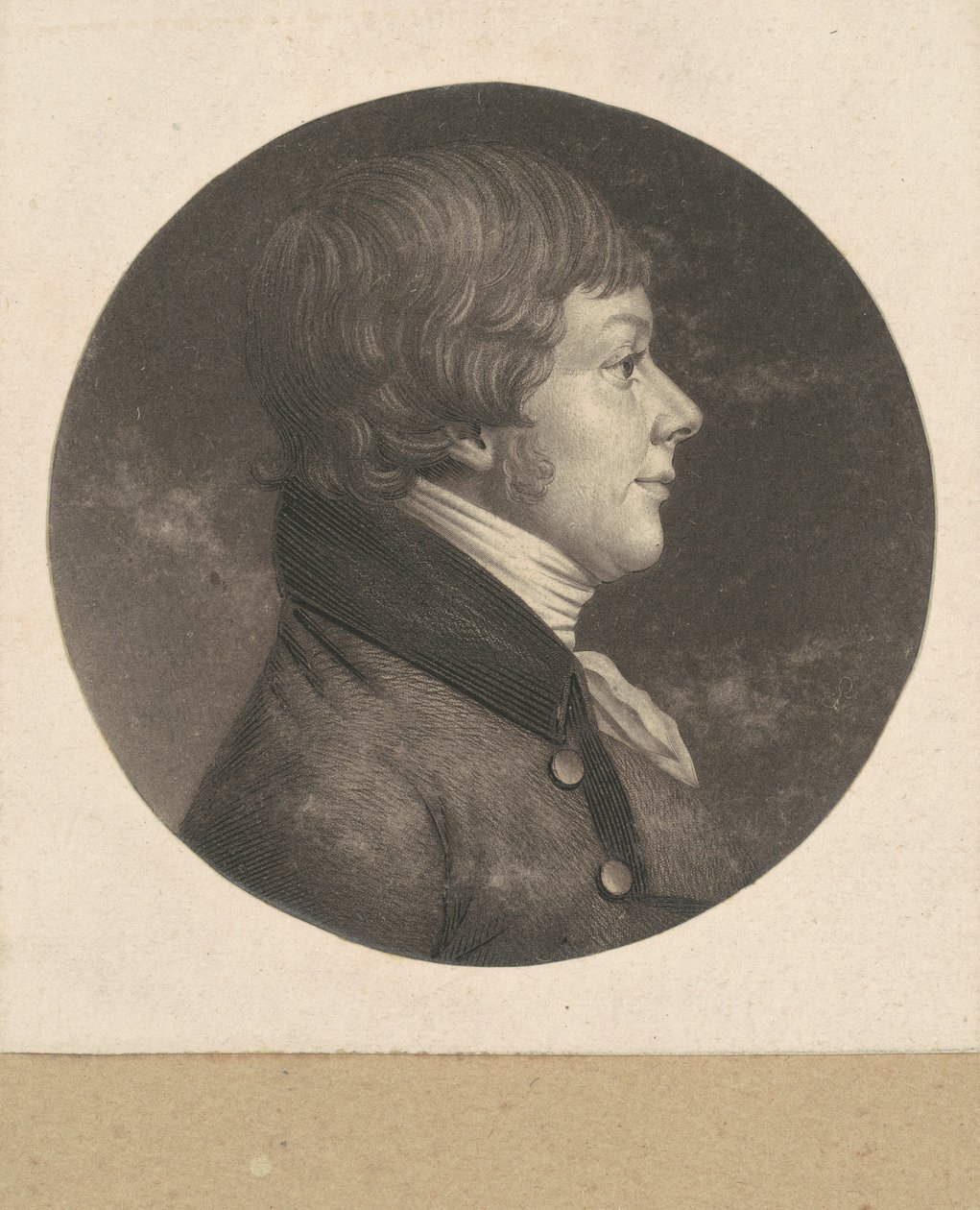 Hombre no identificado de Charles B. J. Févret de Saint Mémin