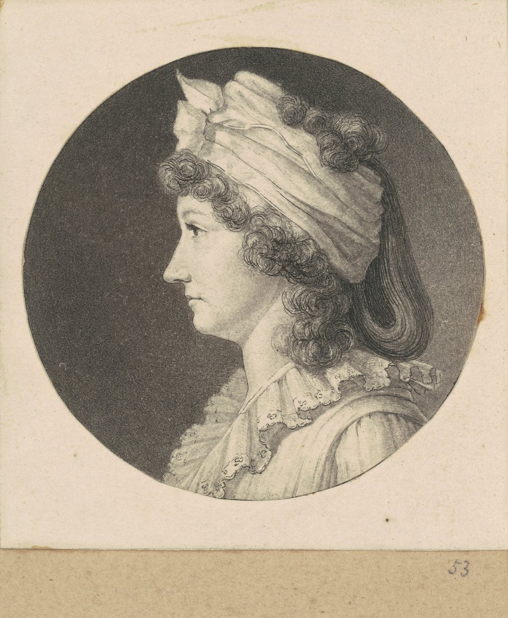Mujer no identificada de Charles B. J. Févret de Saint Mémin