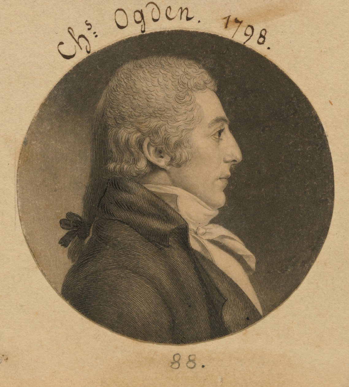 Abraham Ogden, Jr. de Charles Balthazar Julien Févret de Saint-Mémin