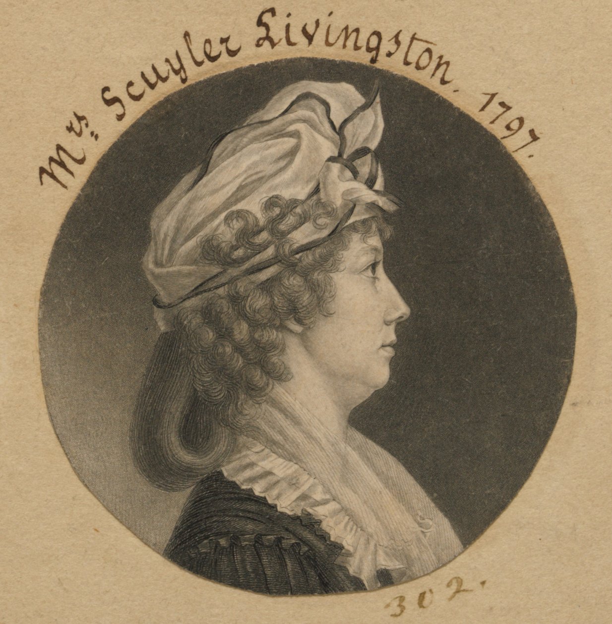 Eliza Barclay Livingston de Charles Balthazar Julien Févret de Saint-Mémin