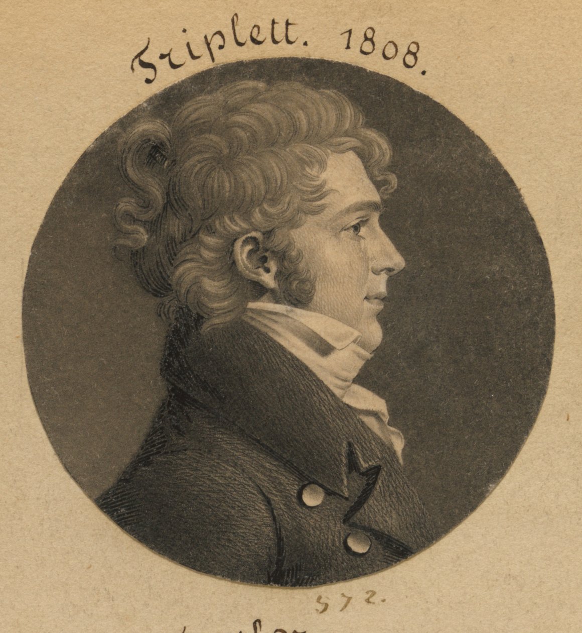 Quizás Danile Triplett o J. N. Luckett de Charles Balthazar Julien Févret de Saint-Mémin