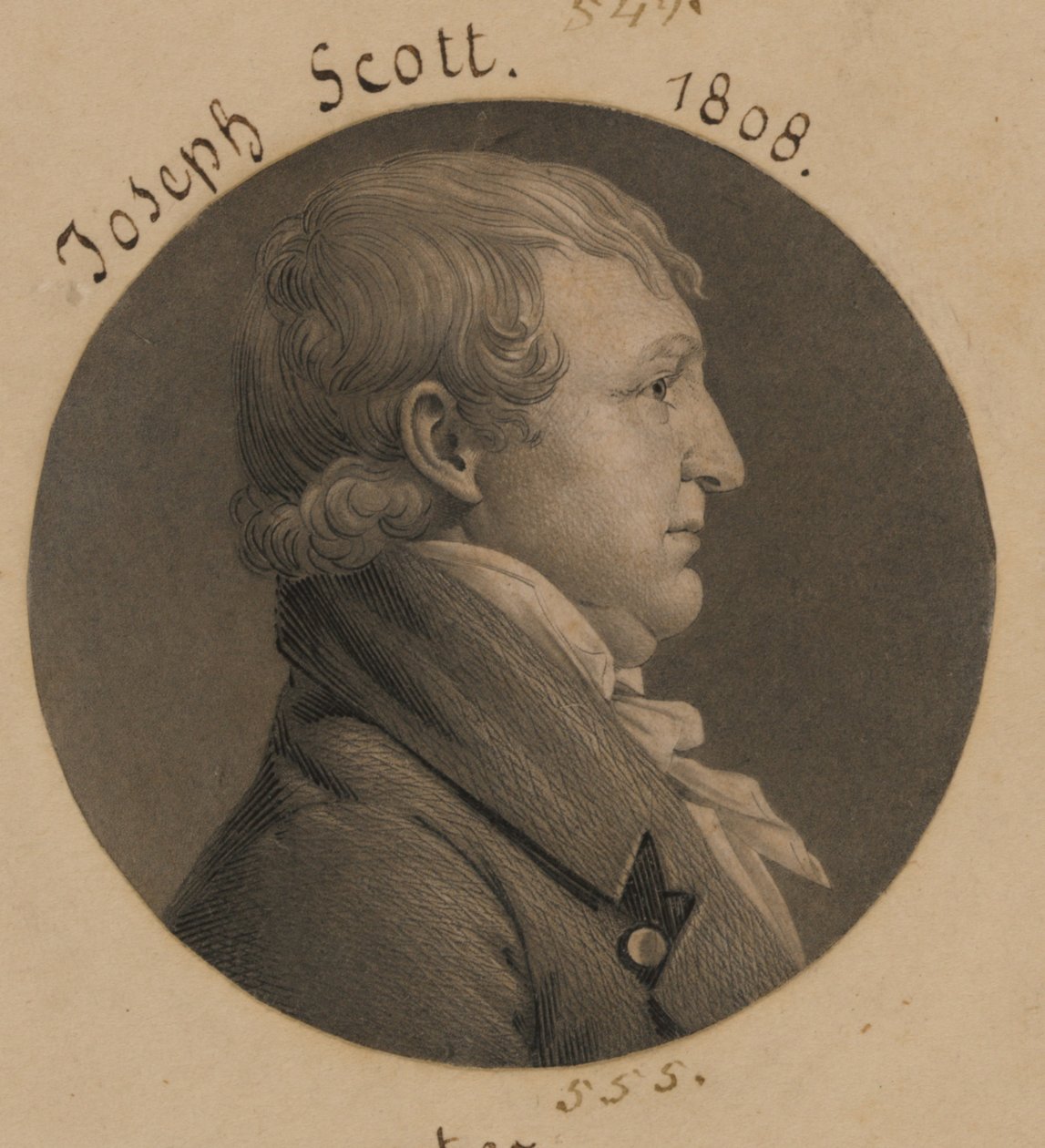 Quizás Hubbard Taylor o Joseph Scott de Charles Balthazar Julien Févret de Saint-Mémin