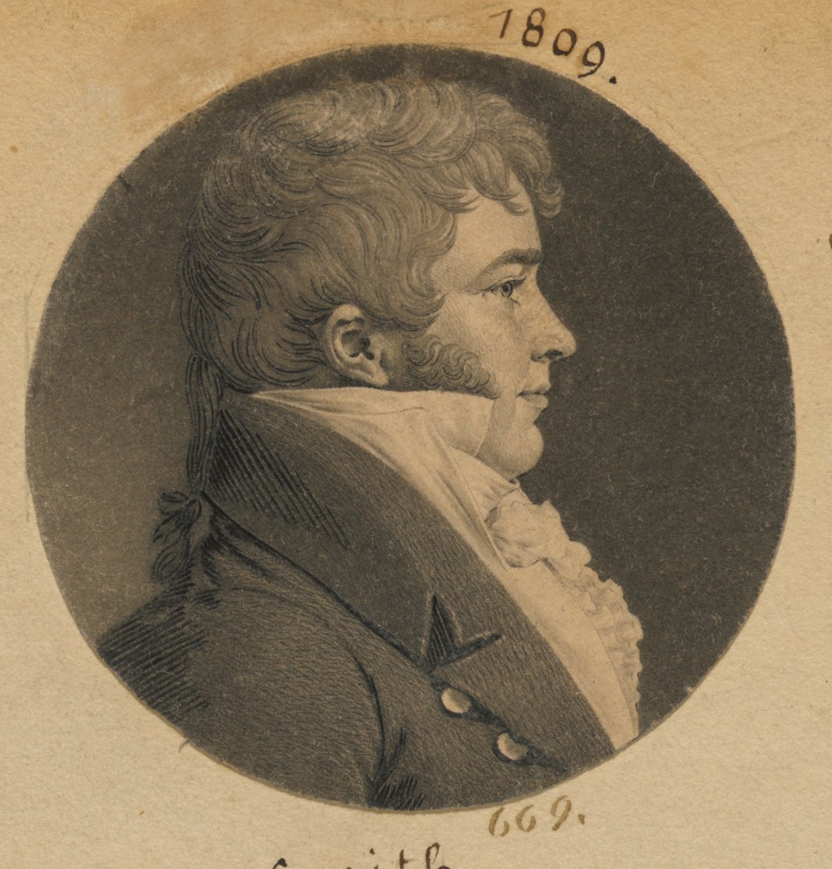 Hombre no identificado de Charles Balthazar Julien Févret de Saint-Mémin