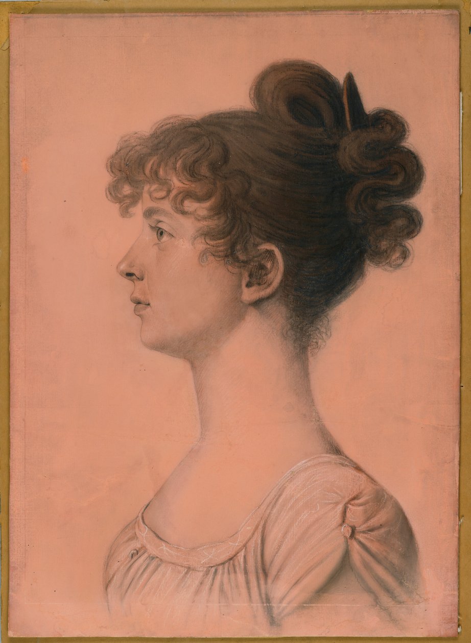 Retrato de Elizabeth Bland Mayo de Powhattan Seat, c.1808 de Charles Balthazar Julien Févret de Saint Mémin