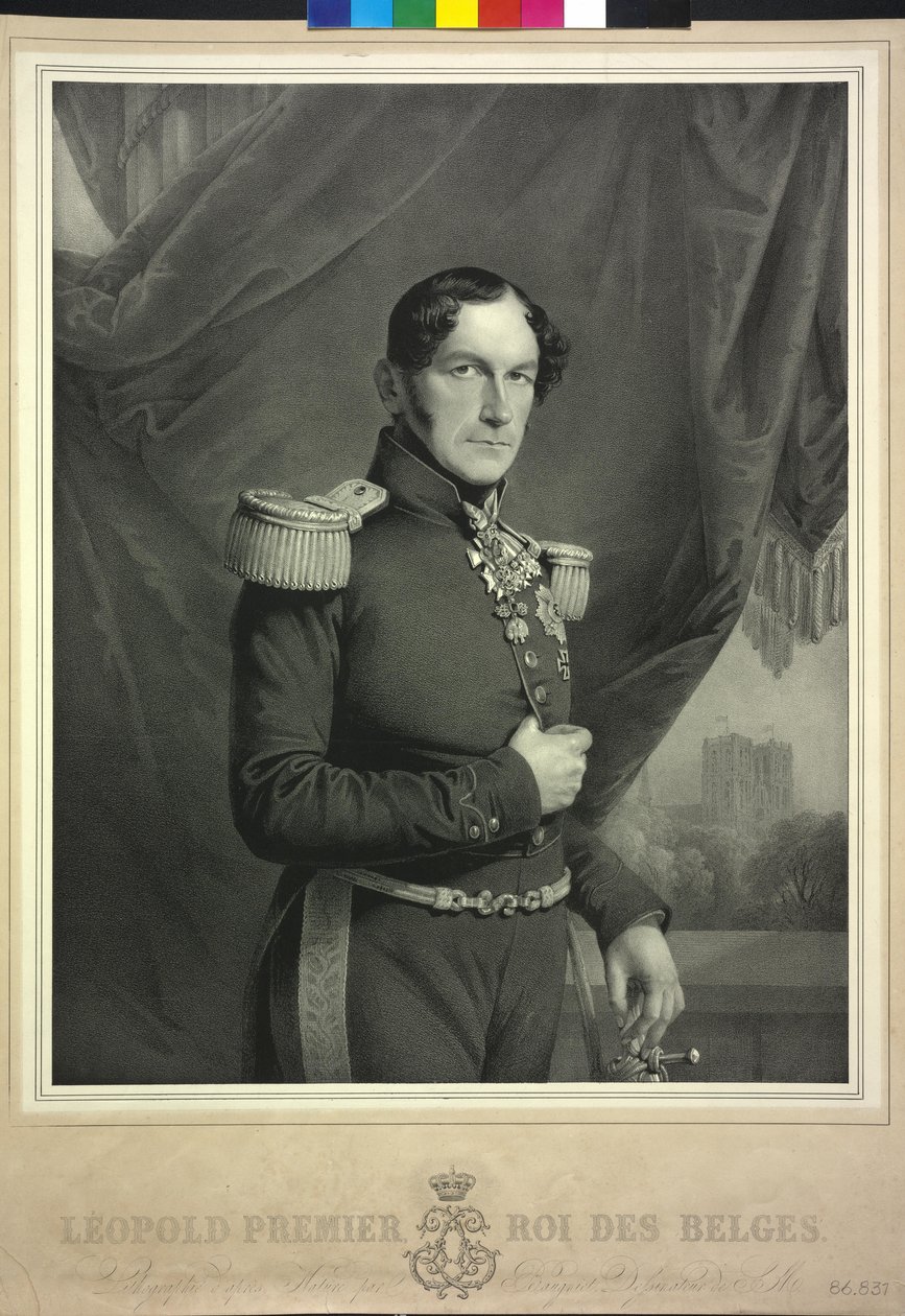 Rey de los belgas Leopoldo I (litografía) de Charles Baugniet