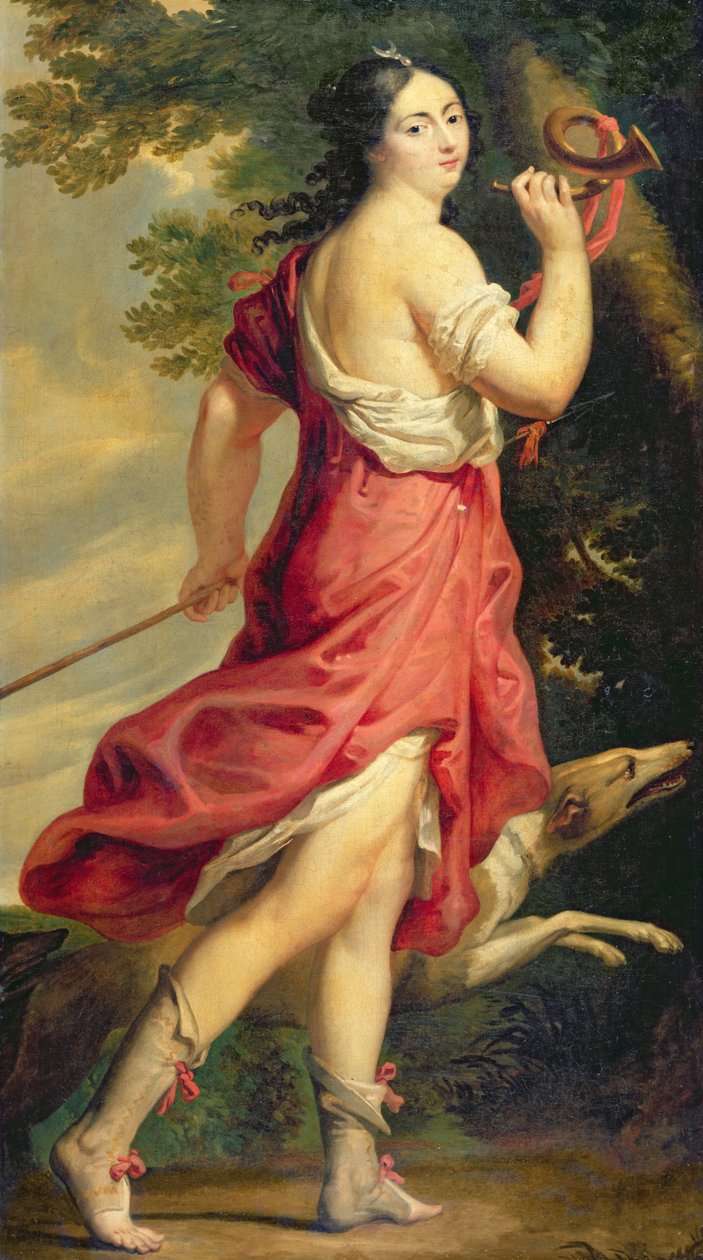 Madame de Montespan como Diana la Cazadora de Charles Beaubrun