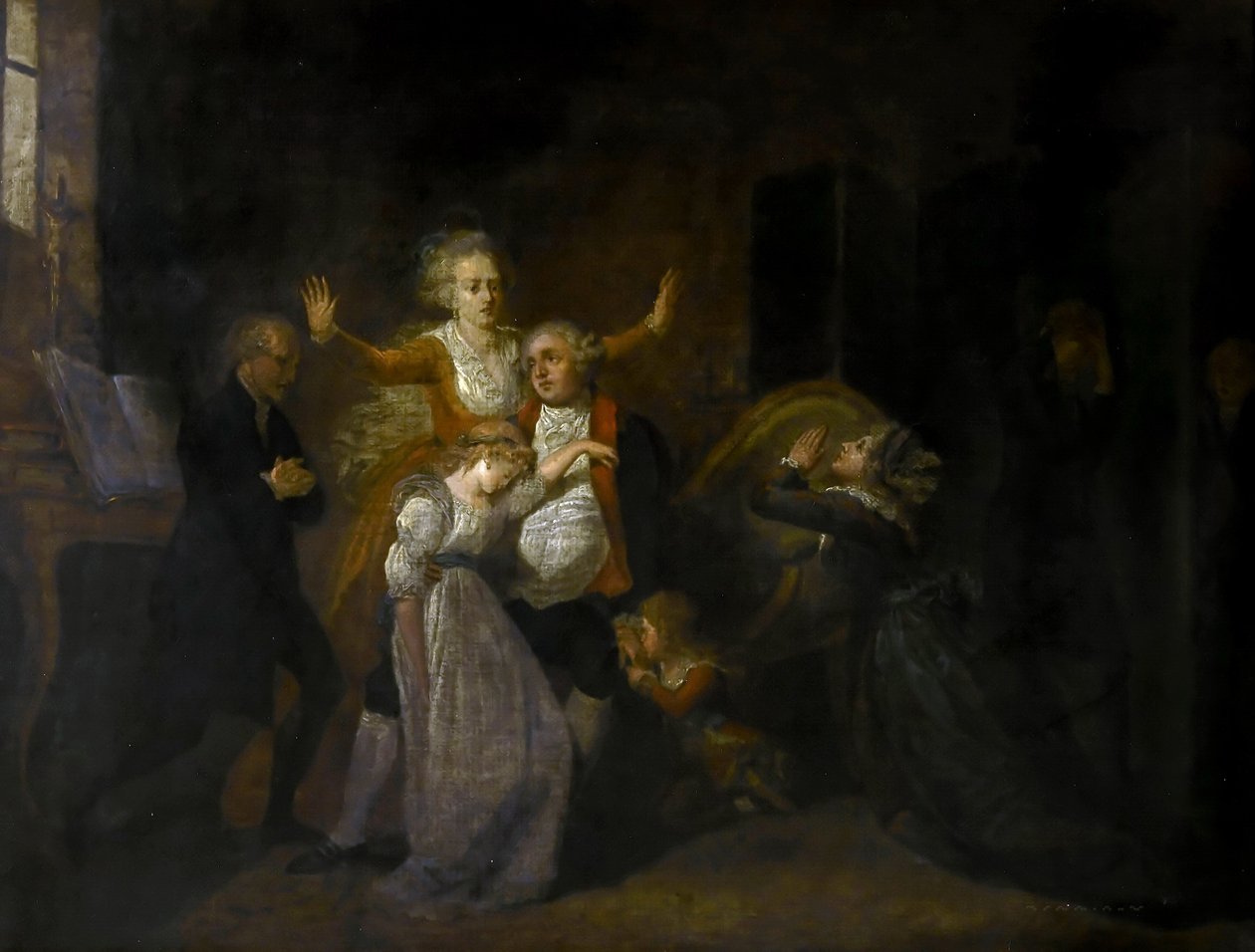 Despedida de Luis XVI por su familia en el Templo, 20 de enero de 1793 de Charles Benazech