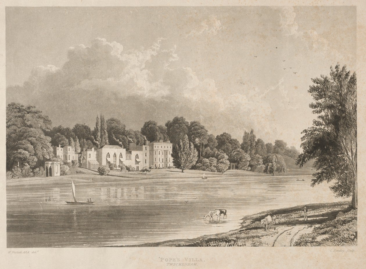 Villa de los Papas, Twickenham, 1828 de Charles Bentley