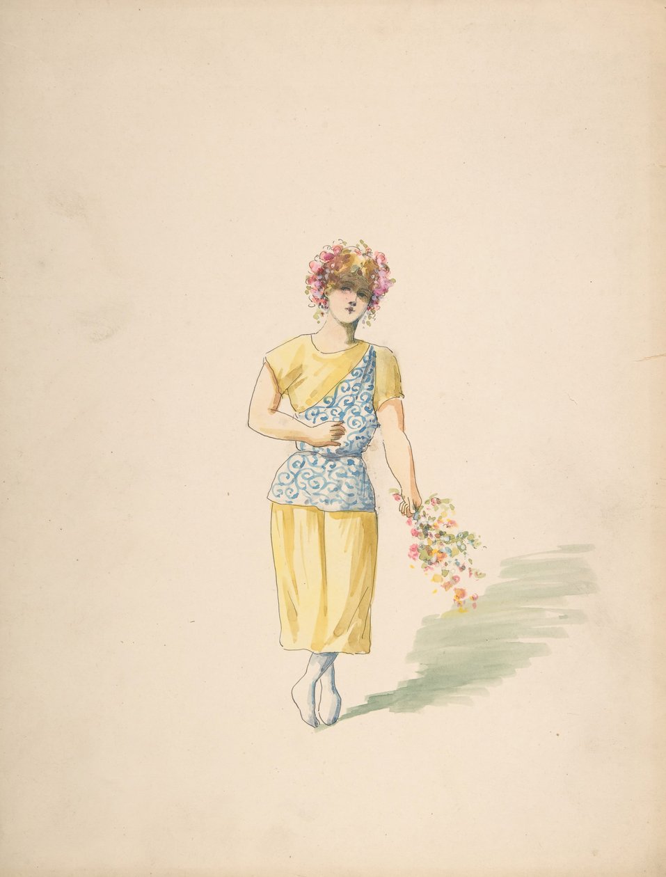 Traje para un joven en amarillo y azul de Charles Bianchini