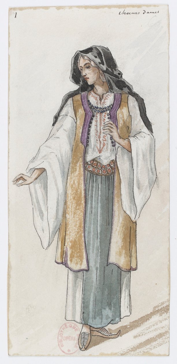 Holmès - La Montaña Negra - diseños de vestuario de Charles Bianchini - 01. Coro femenino de Charles Bianchini