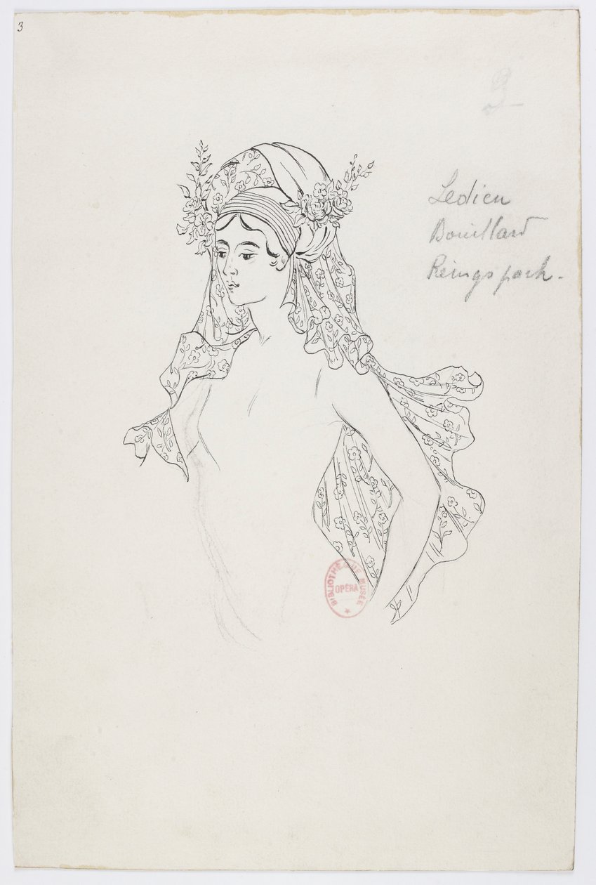 Holmès - La Montaña Negra - diseños de vestuario de Charles Bianchini - 03(b). Ledieu, Bouillard, Reingspach, (coro femenino) de Charles Bianchini