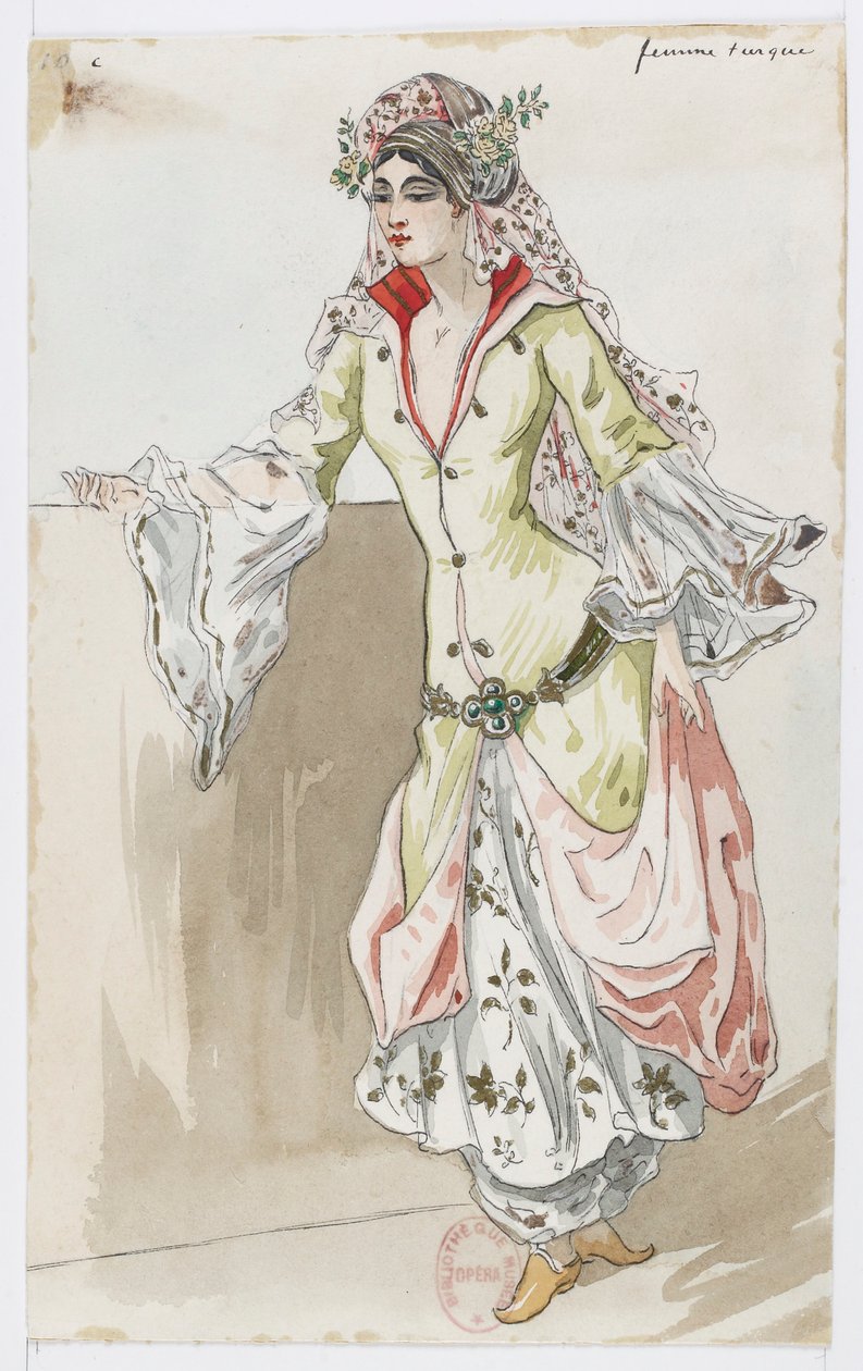 Holmès - La Montaña Negra - diseños de vestuario de Charles Bianchini - 10c. Mujer turca de Charles Bianchini