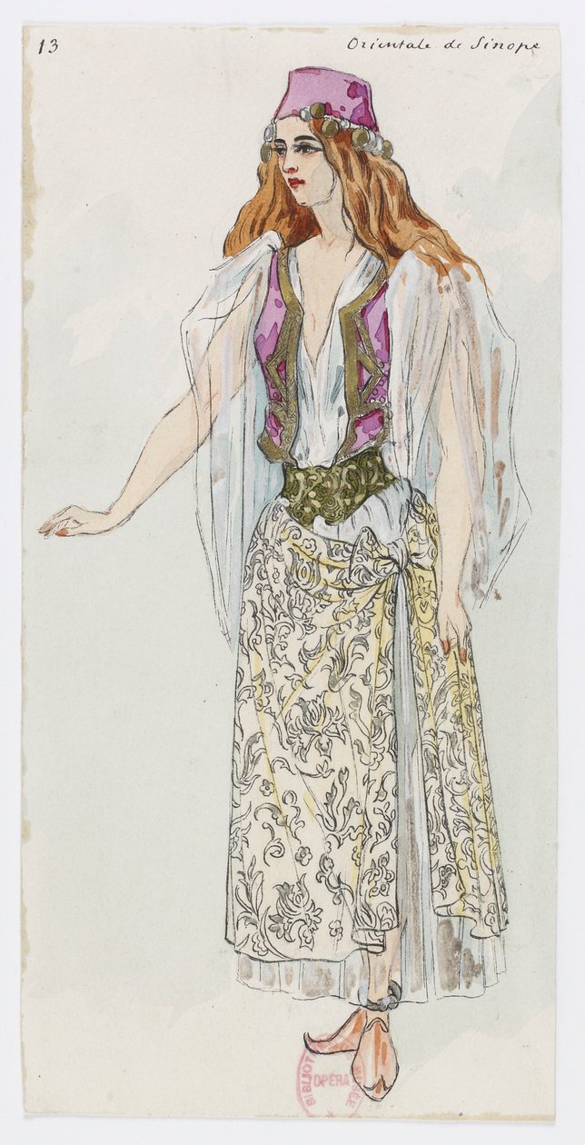 Holmès - La Montaña Negra - diseños de vestuario de Charles Bianchini - 13. Orientale de Sinope de Charles Bianchini