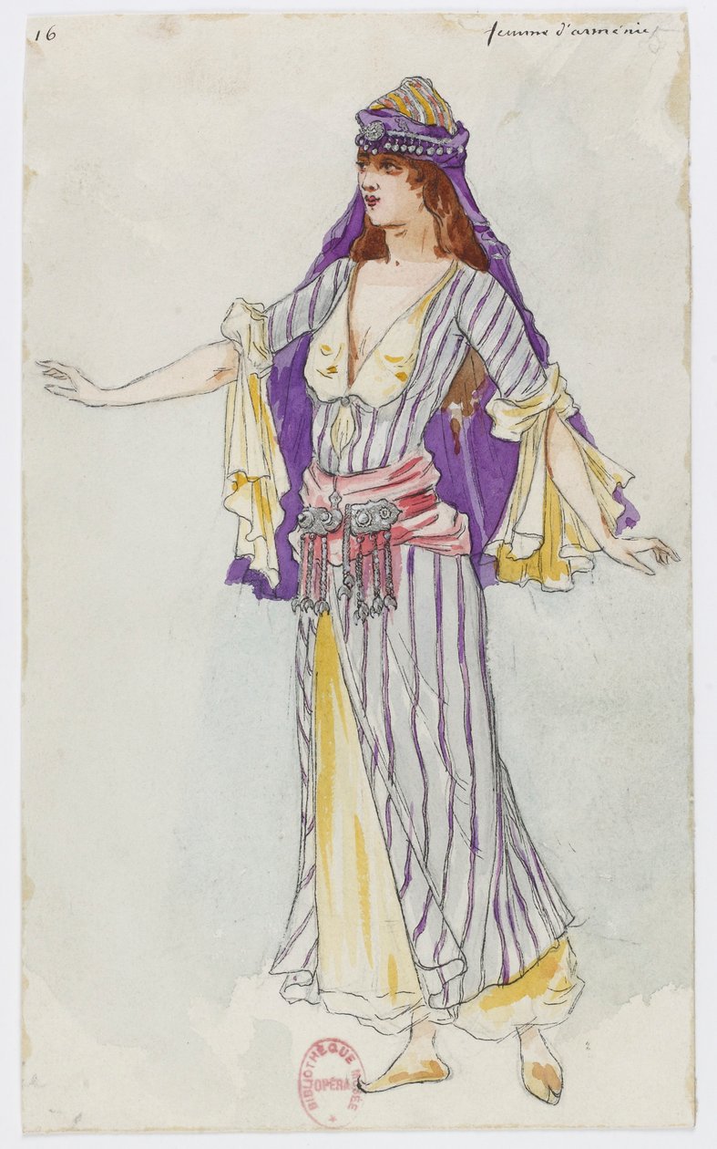 Holmès - La Montaña Negra - diseños de vestuario de Charles Bianchini - 16. Mujer de Armenia de Charles Bianchini