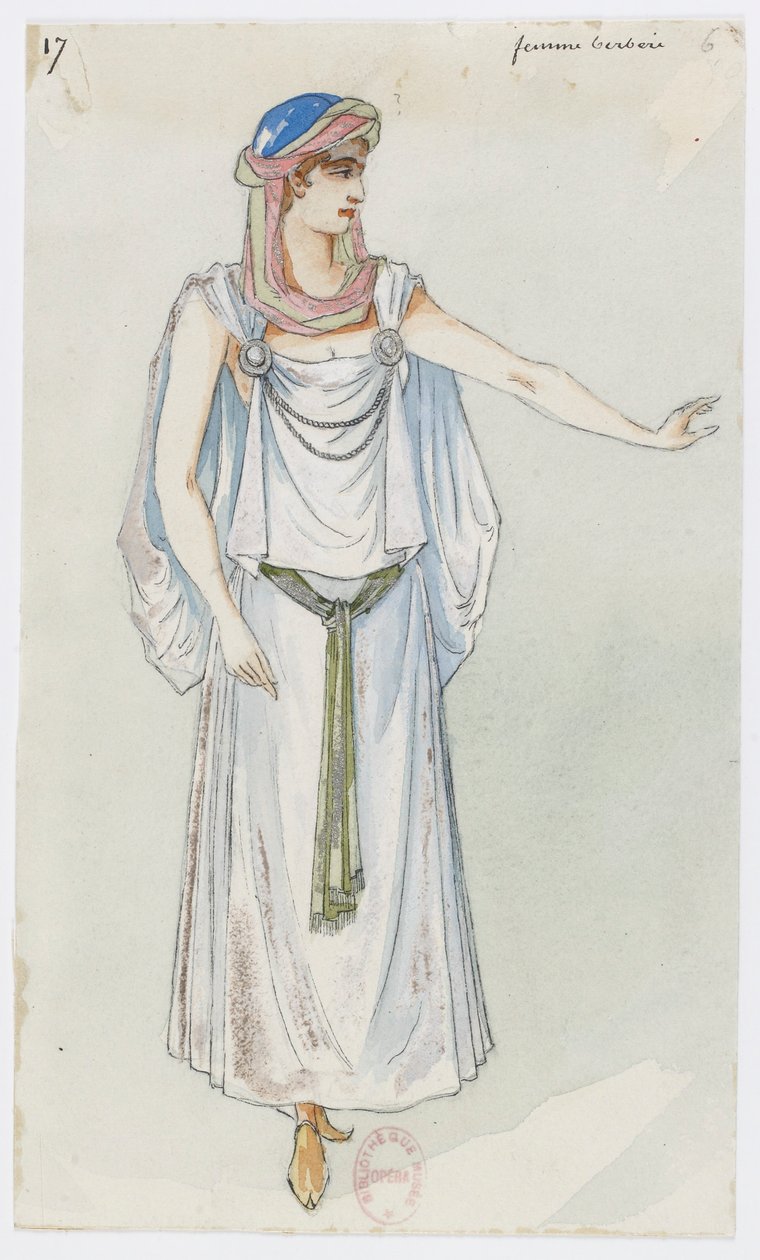 Holmès - La Montaña Negra - diseños de vestuario de Charles Bianchini - 17. Mujer bereber de Charles Bianchini