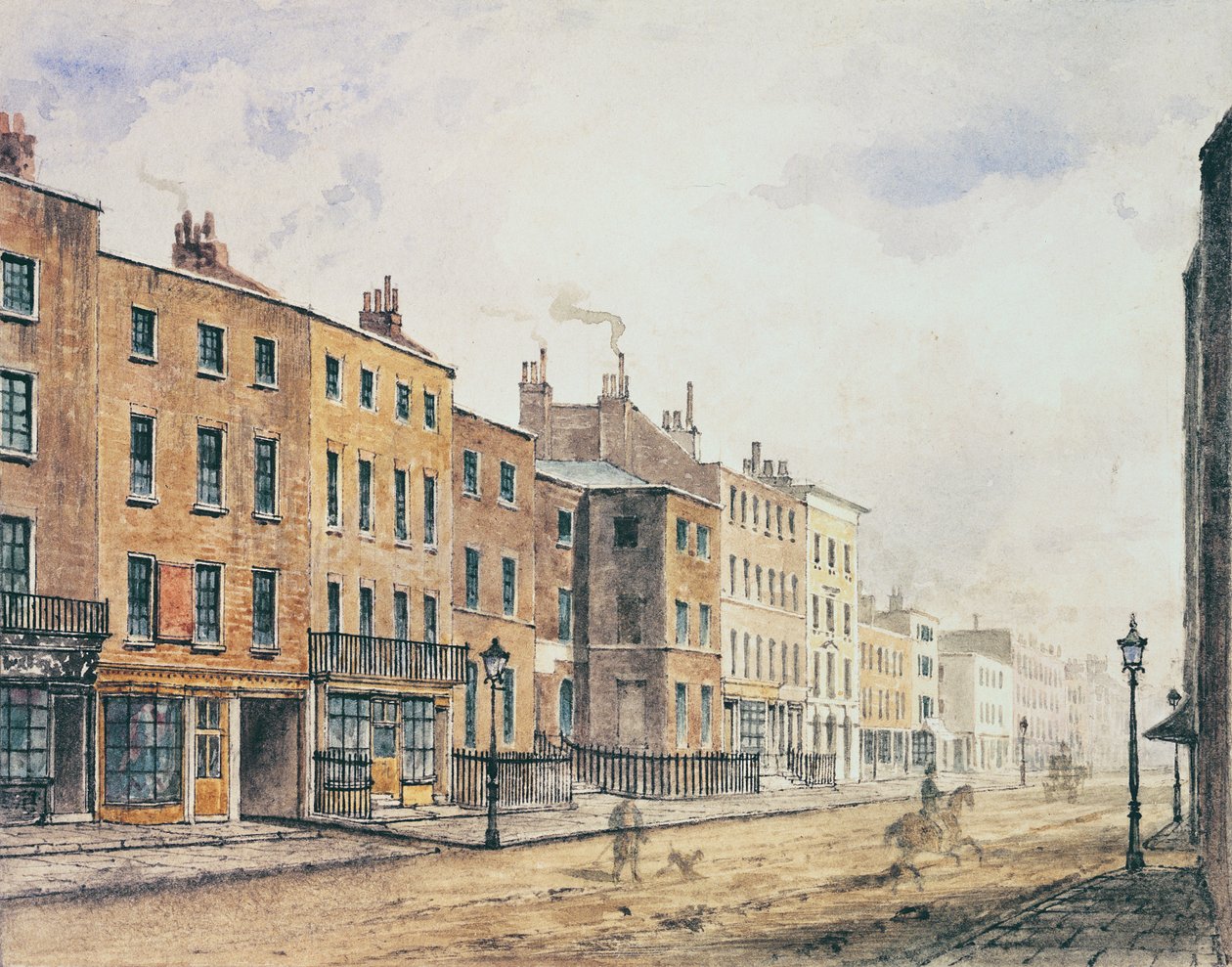 Vista de Marylebone High Street, 1848 de Charles Bigot