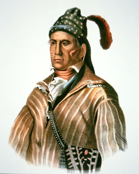 Menawa, jefe del pueblo Creek, de una pintura de 1826 de Charles Bird (after) King