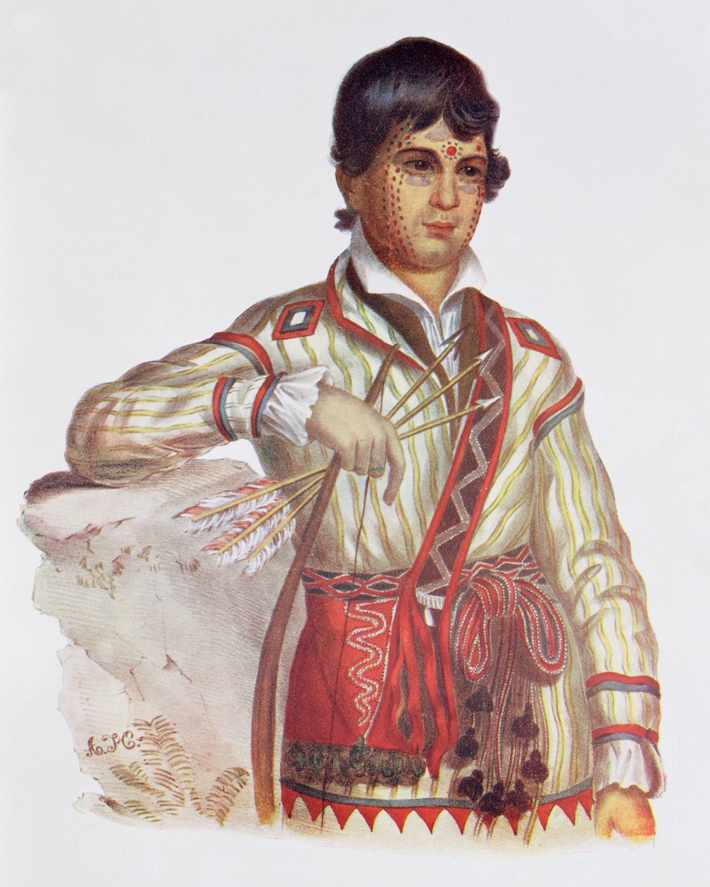 Mistipee, hijo de Yoholo-Micco, ilustración de 
