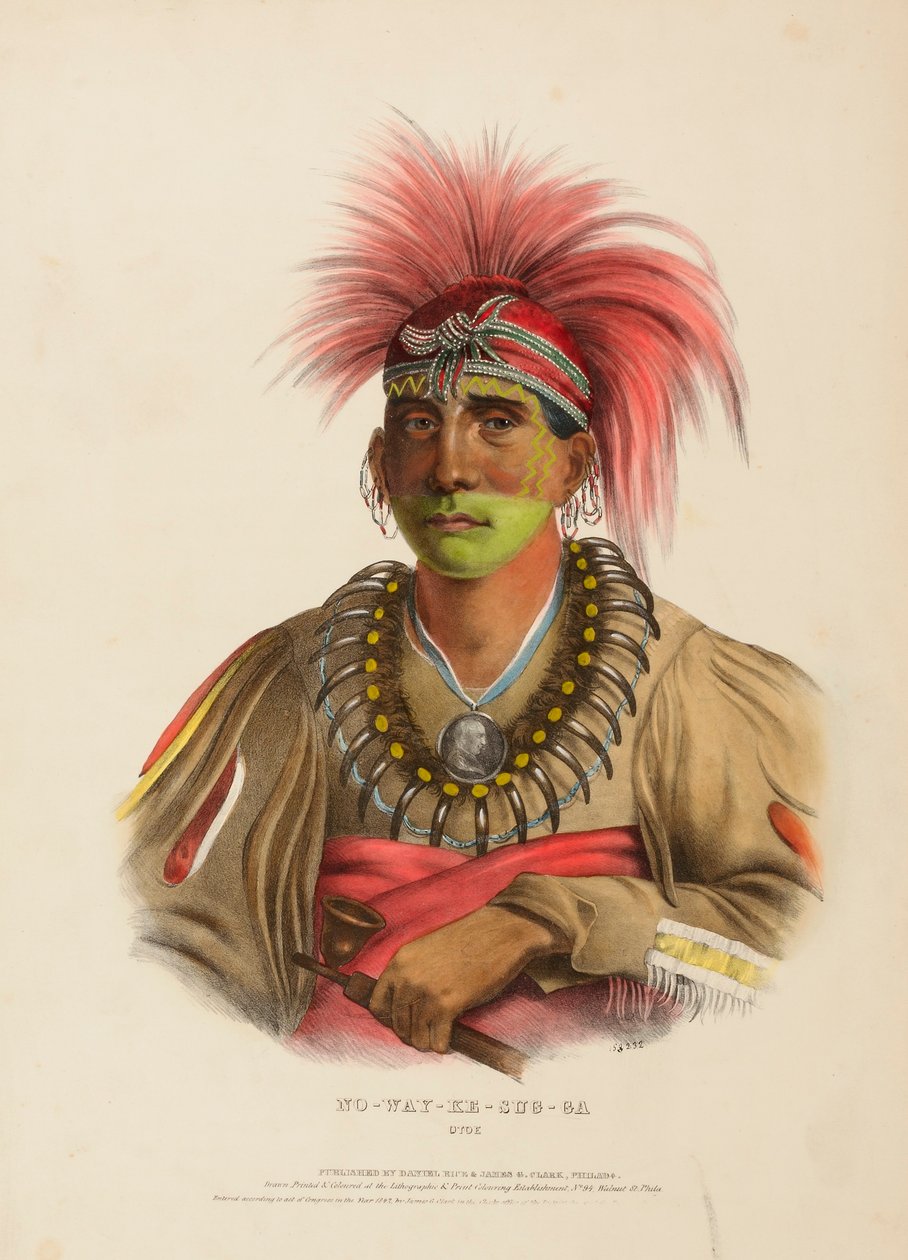 NO-WAY-KE-SUG-GA. OTOE., de Historia de las Tribus Indias de Norteamérica de Charles Bird King