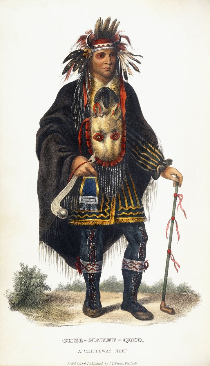 Okee-Makee-Quid, un jefe Chippewa, 1854 de Charles Bird King
