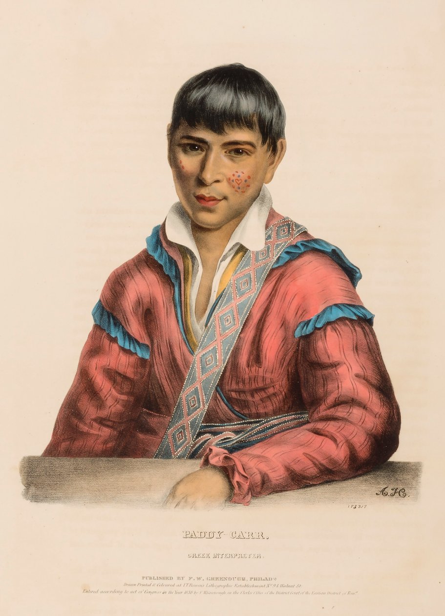 PADDY-CARR. CREEK INTERPRETER., de History of the Indian Tribes of North America de Charles Bird King