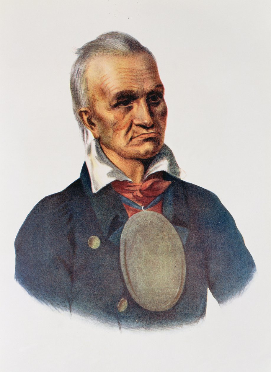 Chaqueta Roja, Jefe de Guerra Séneca, 1828, ilustración de 