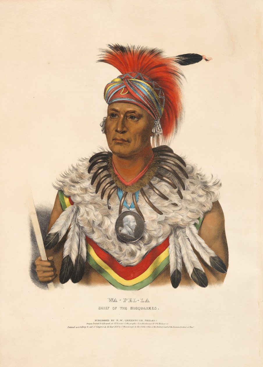Wa-pel-la - Jefe de los musquakees de Charles Bird King