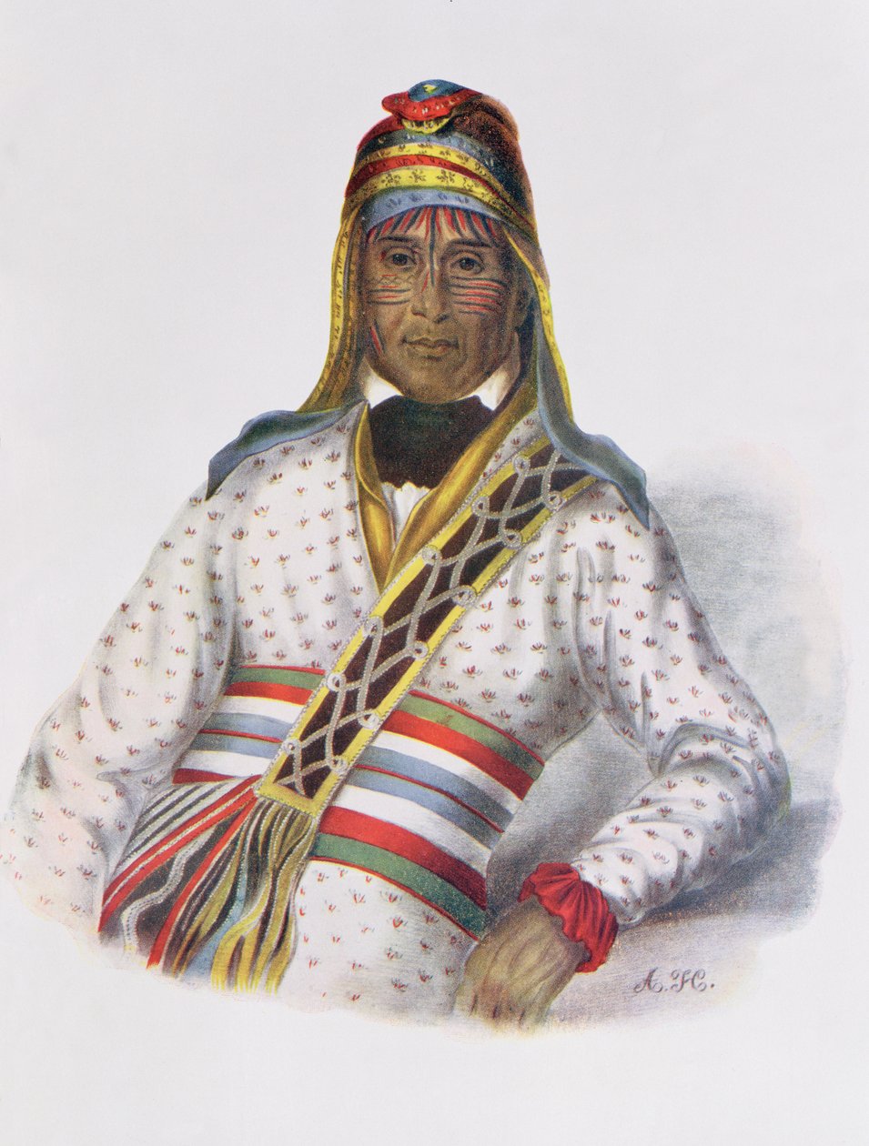 Yoholo-Micco, un jefe Creek, 1825, ilustración de 