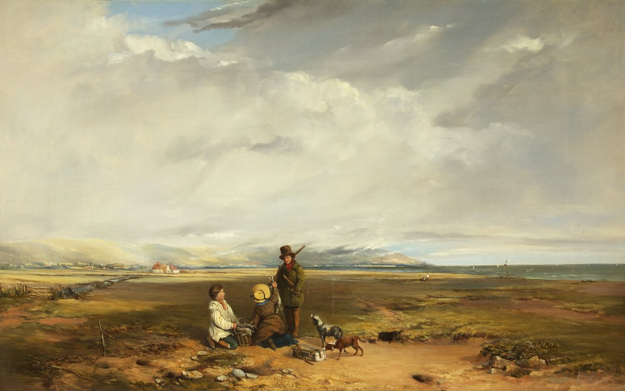Paisaje con deportista y compañeros, posiblemente 1842 de Charles Branwhite
