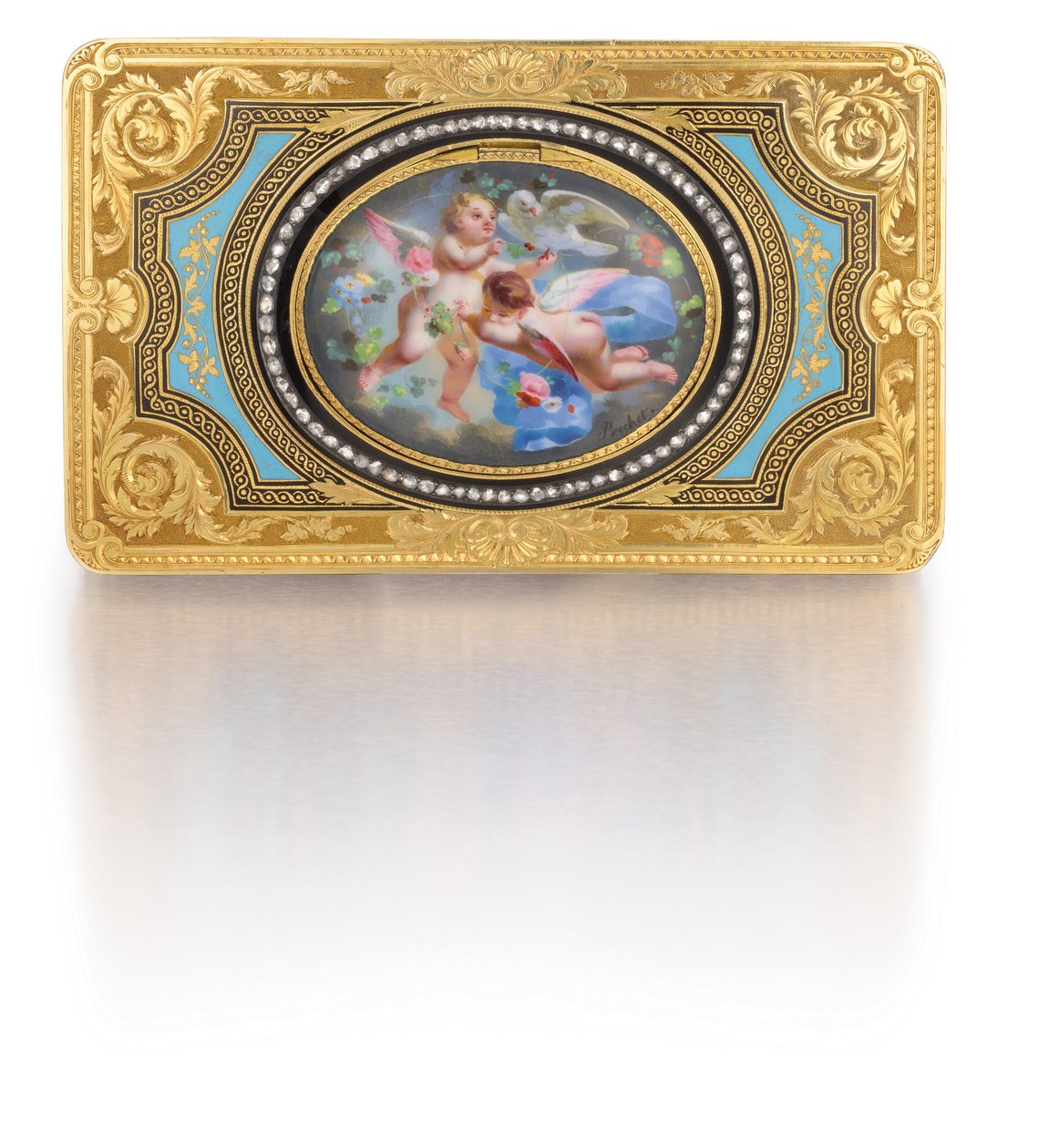 Caja de pájaro cantor, c.1840 de Charles Bruguier