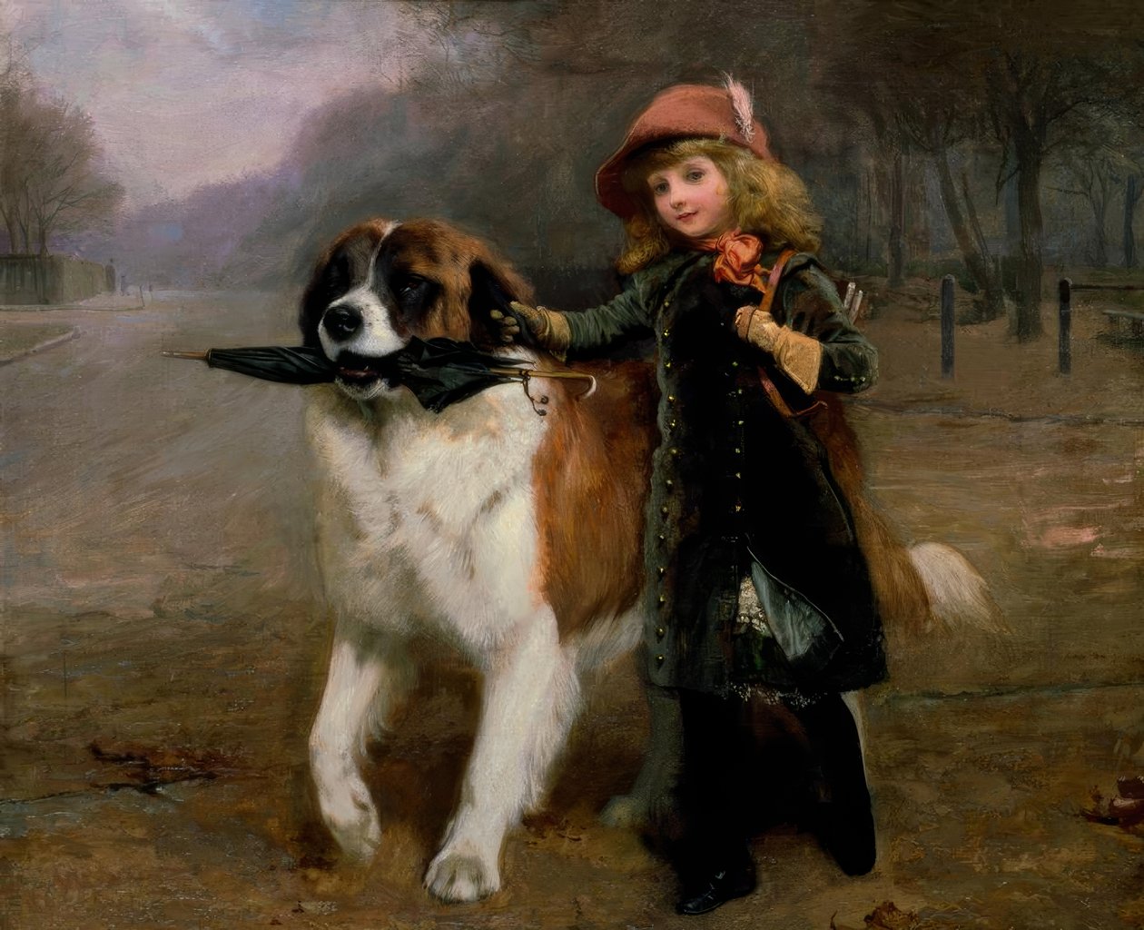 Camino a la escuela de Charles Burton Barber