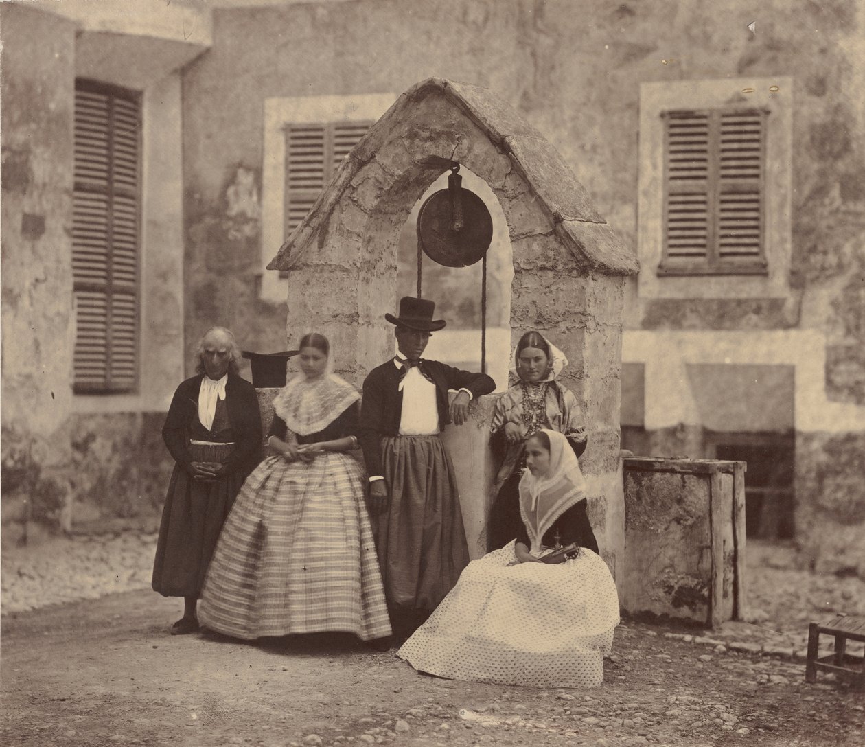 Baleares, aldeanos de Palma y sus alrededores, 1860 de Charles Clifford