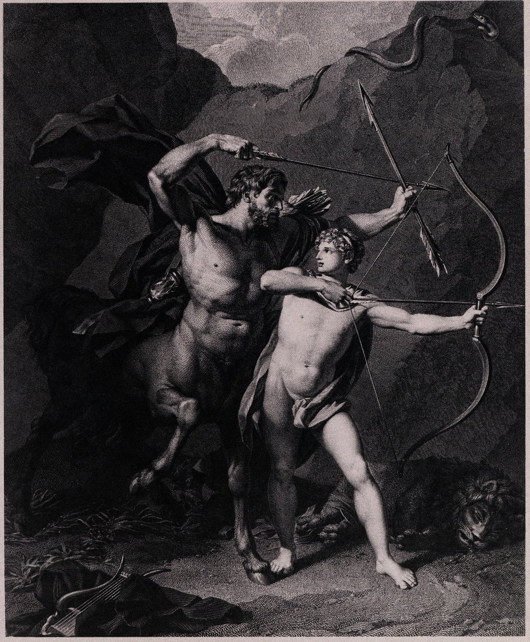 La educación de Aquiles, 1794 de Charles Clément Bervic